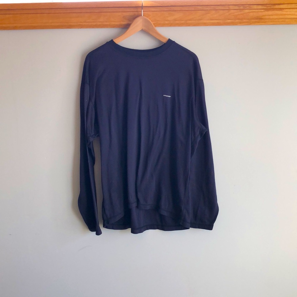 PATAGONIA black Long Sleeve capilene baselayer Men's Shirt Top Size XXL